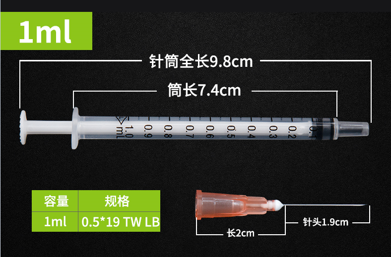 仟龍醫(yī)療生產(chǎn)1ml注射器的技術(shù)要求規(guī)格參數(shù)